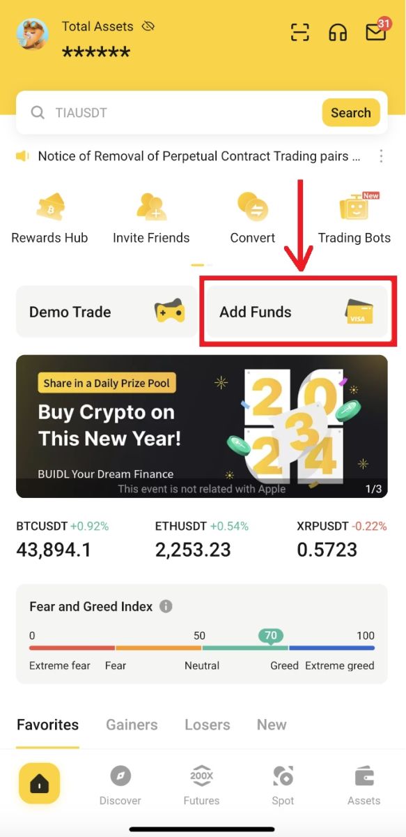 How to Deposit and Trade Crypto at BYDFi