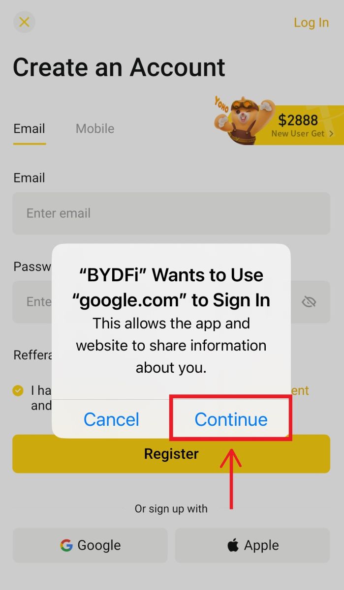 How to Register and Login Account on BYDFi